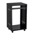 16U AV Rack 90.7kg Lockable Caster Wheels Audio Video Equipment