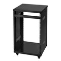 16U AV Rack 90.7kg Lockable Caster Wheels Audio Video Equipment