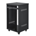 16U AV Rack 90.7kg Lockable Caster Wheels Audio Video Equipment