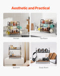 2 Tier Coffee Bar Organiser Countertop 12 Hooks Mug Holder