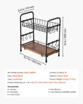 2 Tier Coffee Bar Organiser Countertop 12 Hooks Mug Holder
