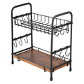 2 Tier Coffee Bar Organiser Countertop 12 Hooks Mug Holder