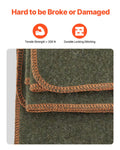 Wool Camping Blanket 1.62x2.23m Waterproof Windproof Army Green