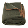 Wool Camping Blanket 1.62x2.23m Waterproof Windproof Army Green
