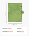 Camping Blanket 2m x 1.5m Wearable Warm Stadium Army Green