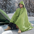 Camping Blanket 2m x 1.5m Wearable Warm Stadium Army Green