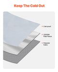 Camping Blanket 2m x 1.5m Wearable Warm Light Grey Stadium
