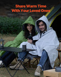Camping Blanket 2m x 1.5m Wearable Warm Light Grey Stadium