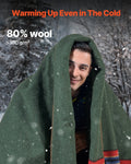Wool Camping Blanket 1.62m x 2.23m Hiking Travel