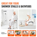 Shower Chair, Shower Seat with Back, Adjustable Height Shower Stool, Shower Chair for Inside Shower Bathtub, Non-slip Bathroom Bench Bath Chair for Elderly Disabled Handicap, 158.8 kg Capacity