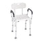 Shower Chair Adjustable Height Non-Slip Back Support 158.8kg Capacity