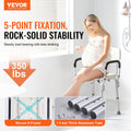 Shower Chair Adjustable Height Non-Slip Back Support 158.8kg Capacity