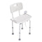 Shower Chair Adjustable Height Non-slip Bath Seat Elderly 158.8kg