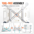 Shower Chair Adjustable Height Non-slip Bath Seat Elderly 158.8kg