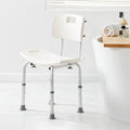 Shower Chair Adjustable Height Non-slip Bath Seat Elderly 158.8kg