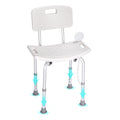 Shower Chair Adjustable Height Non-slip Bath Seat Elderly 158.8kg