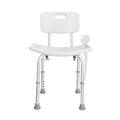 Shower Chair Adjustable Height Non-slip Bath Seat Elderly 158.8kg