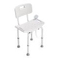 Shower Chair Adjustable Height Non-slip Bath Seat Elderly 158.8kg