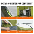 7x7ft 6 Person Camping Tent Waterproof Backpacking Lightweight