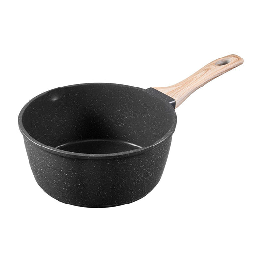 2.5QT Nonstick Saucepan with Glass Lid Induction Black