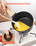 2.5QT Nonstick Saucepan with Glass Lid Induction Black