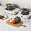 2.5QT Nonstick Saucepan with Glass Lid Induction Black