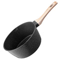 2.5QT Nonstick Saucepan with Glass Lid Induction Black