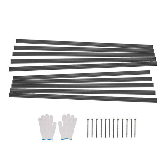 Metal Landscape Edging, 10 Packs 60 in Rust-Resistant Aluminum Alloy Landscape Edging, Bendable Garden Edging Border, Heavy Duty Lawn Edging Fence for Flower Bed Yard Pathway