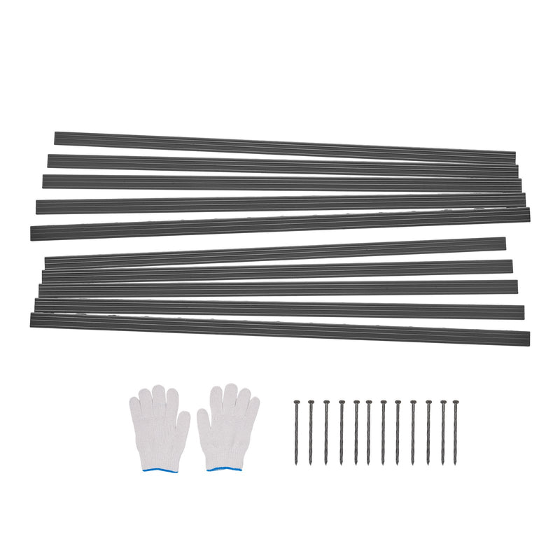 Metal Landscape Edging 10 Pack 60in Rust-Resistant Aluminum Alloy