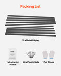 Metal Landscape Edging 10 Pack 60in Rust-Resistant Aluminum Alloy