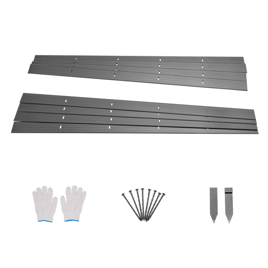 Metal Landscape Edging 8 Pack 72in Aluminium Alloy Garden Border