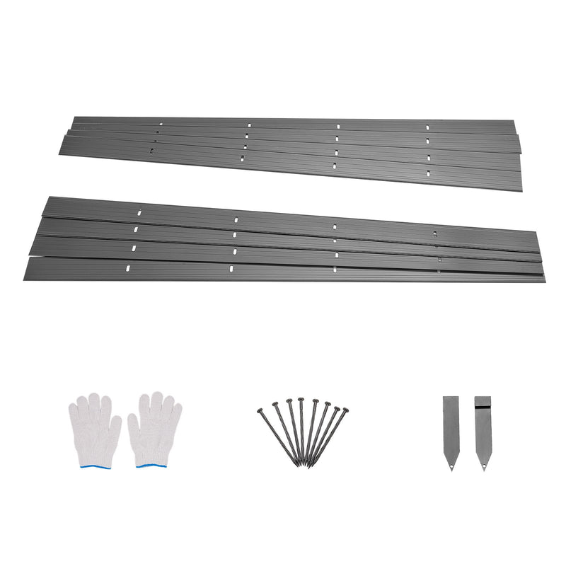 Metal Landscape Edging 8 Pack 72in Aluminium Alloy Garden Border