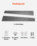 Metal Landscape Edging 8 Pack 72in Aluminium Alloy Garden Border