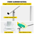 Outdoor Stair Handrail 3ft Adjustable 0-60° White Aluminum