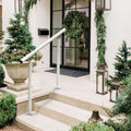 Outdoor Stair Handrail 3ft Adjustable 0-60° White Aluminum