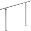 Outdoor Stair Handrail 3ft Adjustable 0-60° White Aluminum