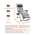Zero Gravity Chair, 26 inch Zero Gravity Recliner Lounge Chair for Indoor and Outdoor, Adjustable Anti Gravity Chair with Cushion, Headrest, Footrest, and Cupholder, 500 lbs, Gray