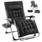 Zero Gravity Chair, 33 inch Zero Gravity Recliner Lounge Chair for Indoor and Outdoor, Adjustable Anti Gravity Chair with Cushion, Headrest, Footrest, and Cupholder, 500 lbs, Black