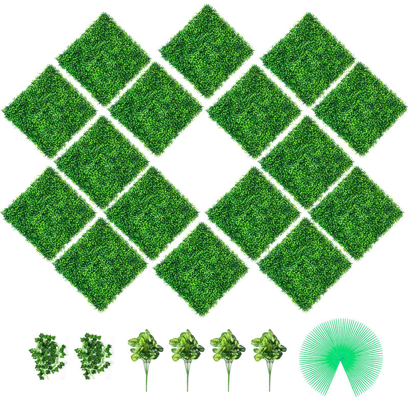 Artificial Boxwood Panels 16pc 20x20
