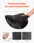 Saddle Rolling Stool PU Leather Height Adjustable 360° Swivel Black