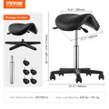 VEVOR Saddle Stool with Wheels Height Adjustable 400LBS Black