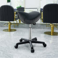 VEVOR Saddle Stool with Wheels Height Adjustable 400LBS Black