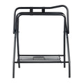 Folding Saddle Rack, 28 x 19 x 37.5 in, Freestanding Horse Saddle Stand, Portable Horse Blanket Holder, Heavy Duty Steel Saddle Rack for English & Western Saddles, Tack Storage, Black