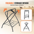 Folding Saddle Rack, 28 x 19 x 37.5 in, 2 Packs Freestanding Horse Saddle Stand, Portable Horse Blanket Holder, Heavy Duty Steel Saddle Rack for English & Western Saddles, Tack Storage, Black