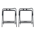 Folding Saddle Rack, 28 x 19 x 37.5 in, 2 Packs Freestanding Horse Saddle Stand, Portable Horse Blanket Holder, Heavy Duty Steel Saddle Rack for English & Western Saddles, Tack Storage, Black