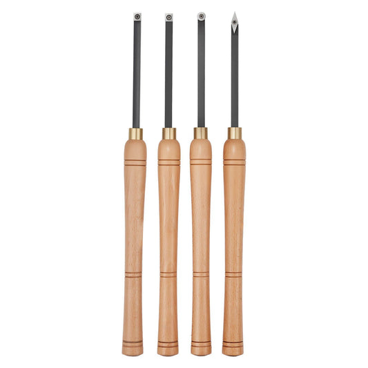 Wood Lathe Turning Tool Set 4PCS Roughing Finishing Detailing Carbide