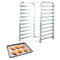 Bun Pan Rack, 10-Tier Commercial Bakery Racks with Brake Wheels, Aluminum Racking Trolley Storage for Half & Full Sheet, Speed Rack For Kitchen Home, Bread Baking Equipment, 660x515x985 mm