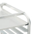 Bun Pan Rack, 10-Tier Commercial Bakery Racks with Brake Wheels, Aluminum Racking Trolley Storage for Half & Full Sheet, Speed Rack For Kitchen Home, Bread Baking Equipment, 660x515x985 mm