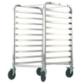 10-Tier Bakery Rack Trolley Aluminium Sheet Pan Storage Wheels