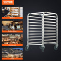 10-Tier Bakery Rack Trolley Aluminium Sheet Pan Storage Wheels